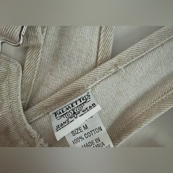 Vintage Palmetto Tan Jean distressed overalls women’s medium - Picture 11 of 11